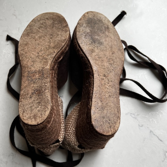 Loro Piano Suede wedge espadrille size 37 - Picture 3 of 4